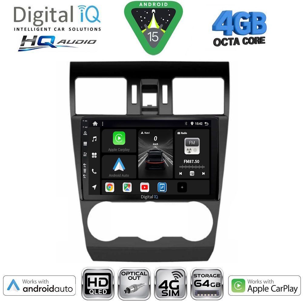 Βλησαρούλης Car Center - DIGITAL IQ BXK 19663_CPAA (9inc) MULTIMEDIA TABLET for SUBARU FORESTER - IMPREZA - XV mod. 2013-2019