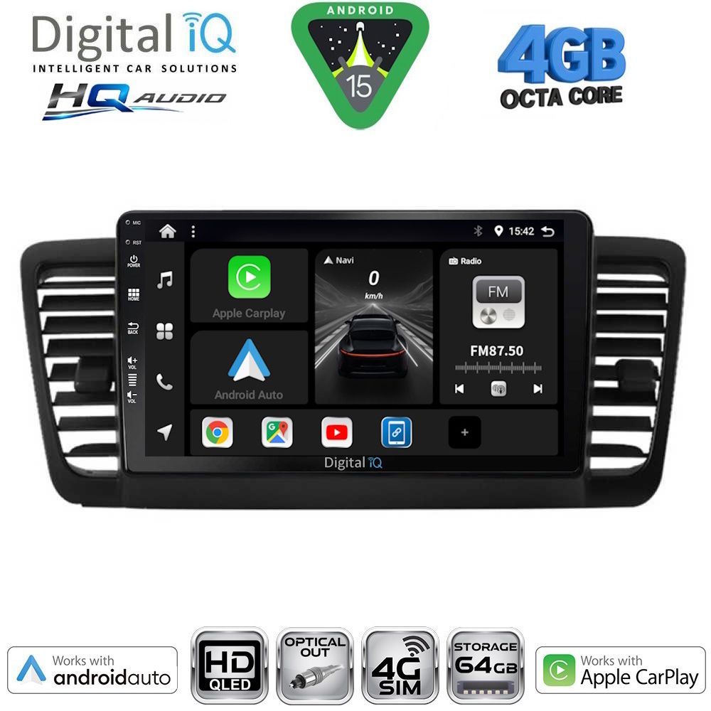 Βλησαρούλης Car Center - DIGITAL IQ BXK 19665_CPAA (9inc) MULTIMEDIA TABLET for SUBARU LEGACY - OUTBACK mod. 2002-2008