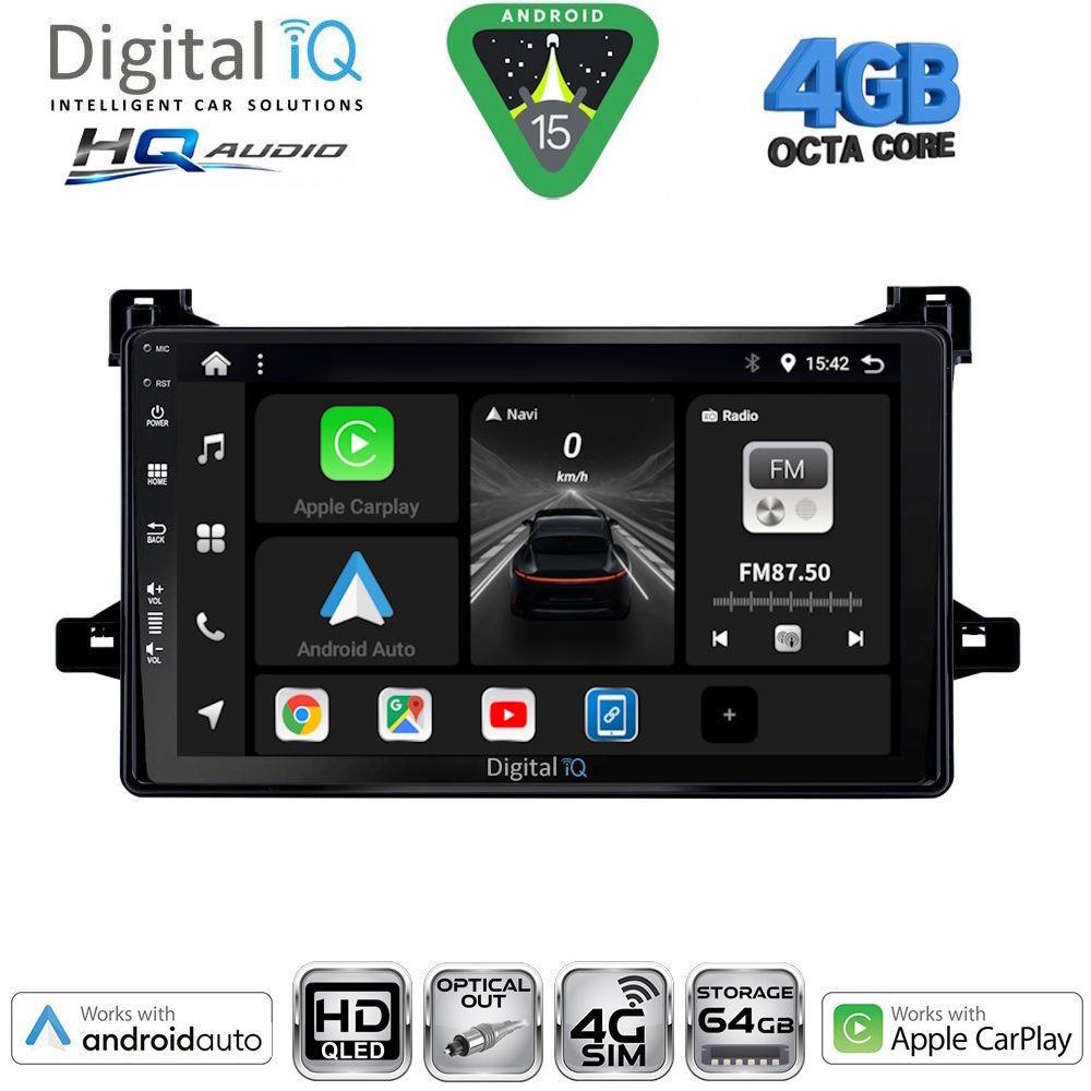 Βλησαρούλης Car Center - DIGITAL IQ BXK 19727_CPAA (9inc) MULTIMEDIA TABLET for TOYOTA PRIUS mod. 2016-2020