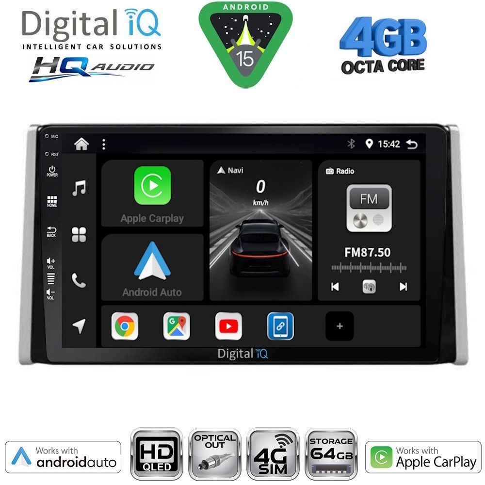 Βλησαρούλης Car Center - DIGITAL IQ BXK 19734_CPAA (10inc) MULTIMEDIA TABLET for TOYOTA RAV 4 mod. 2019-2025