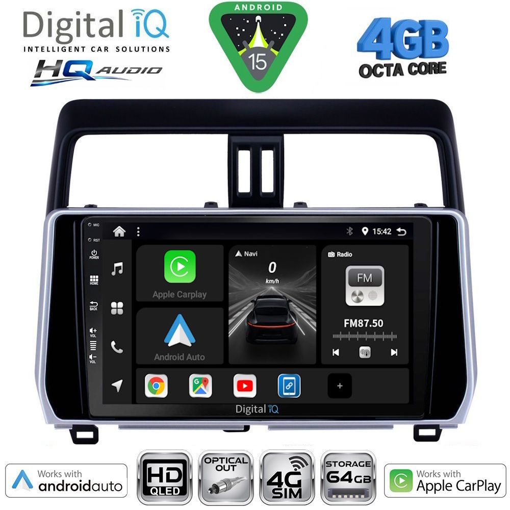 Βλησαρούλης Car Center - DIGITAL IQ BXK 19739_CPAA (10inc) MULTIMEDIA TABLET for TOYOTA LAND CRUISER mod. 2019-2023