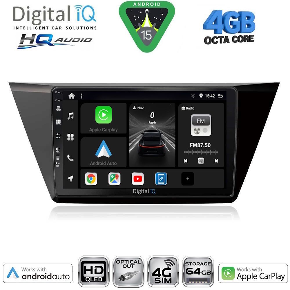 Βλησαρούλης Car Center - DIGITAL IQ BXK 19769_CPAA (10inc) MULTIMEDIA TABLET for VW TOURAN mod. 2016-2026