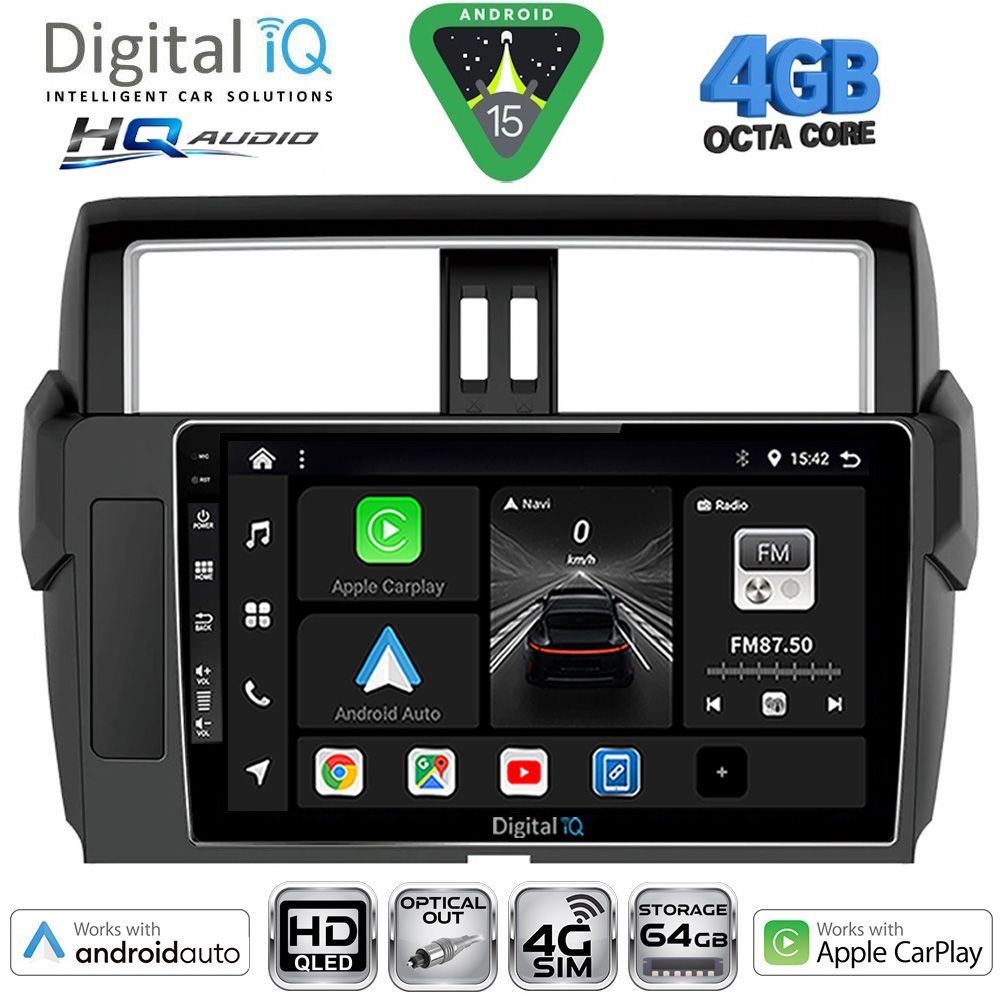 Βλησαρούλης Car Center - DIGITAL IQ BXK 19777_CPAA (10inc) MULTIMEDIA TABLET for TOYOTA PRADO mod. 2014-2017