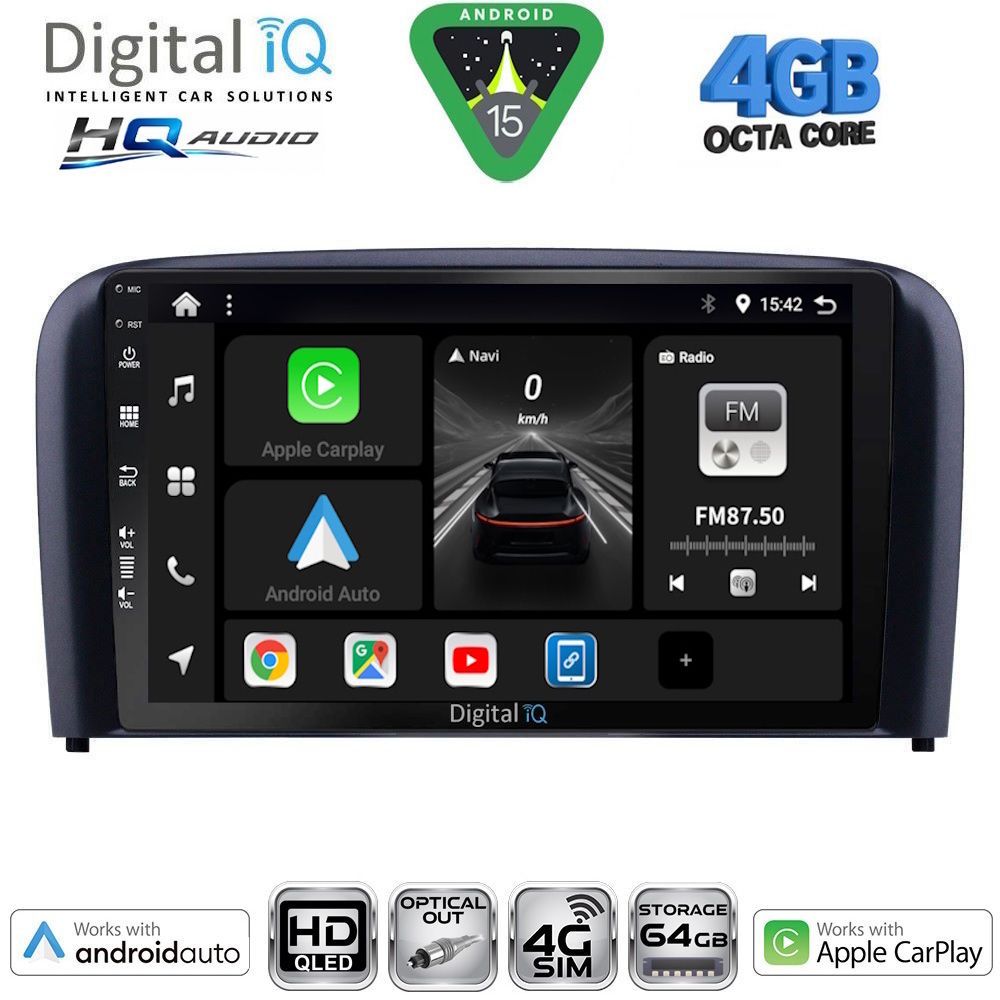 Βλησαρούλης Car Center - DIGITAL IQ BXK 19786_CPAA (9inc) MULTIMEDIA TABLET for VOLVO S80 mod. 1998-2006