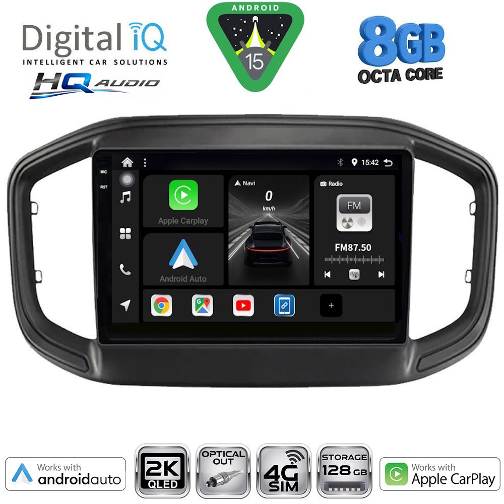 Βλησαρούλης Car Center - DIGITAL IQ BXK 20147_CPAA (9inc) MULTIMEDIA TABLET for FIAT STRADA mod. 2020-2026