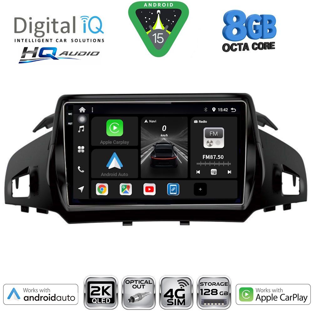 Βλησαρούλης Car Center - DIGITAL IQ BXK 20160_CPAA (9inc) MULTIMEDIA TABLET for FORD KUGA mod. 2013-2019 – CMAX mod. 2011-2020
