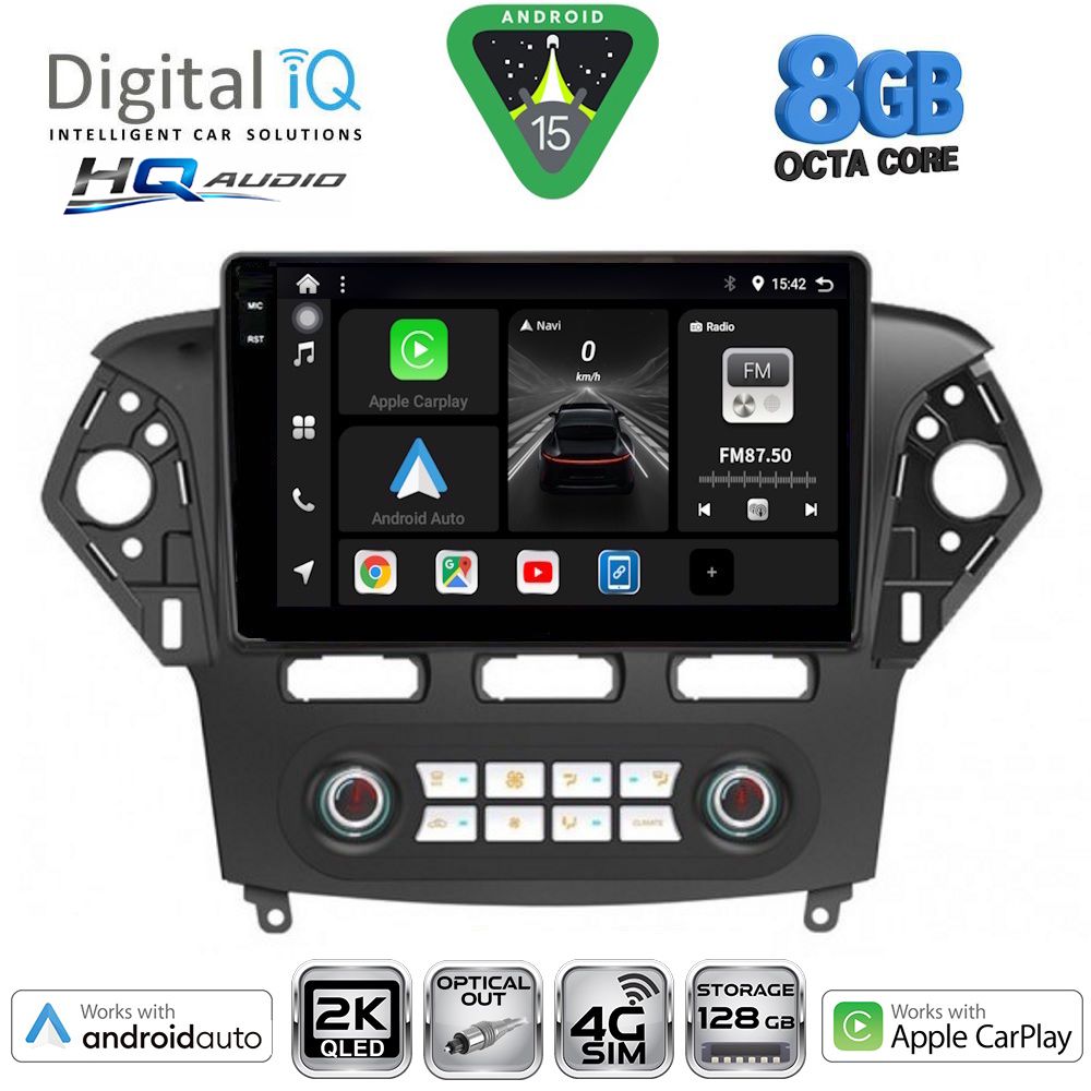 Βλησαρούλης Car Center - DIGITAL IQ BXK 20163_CPAA CLIMA (10inc) MULTIMEDIA TABLET for FORD MONDEO mod. 2011-2013