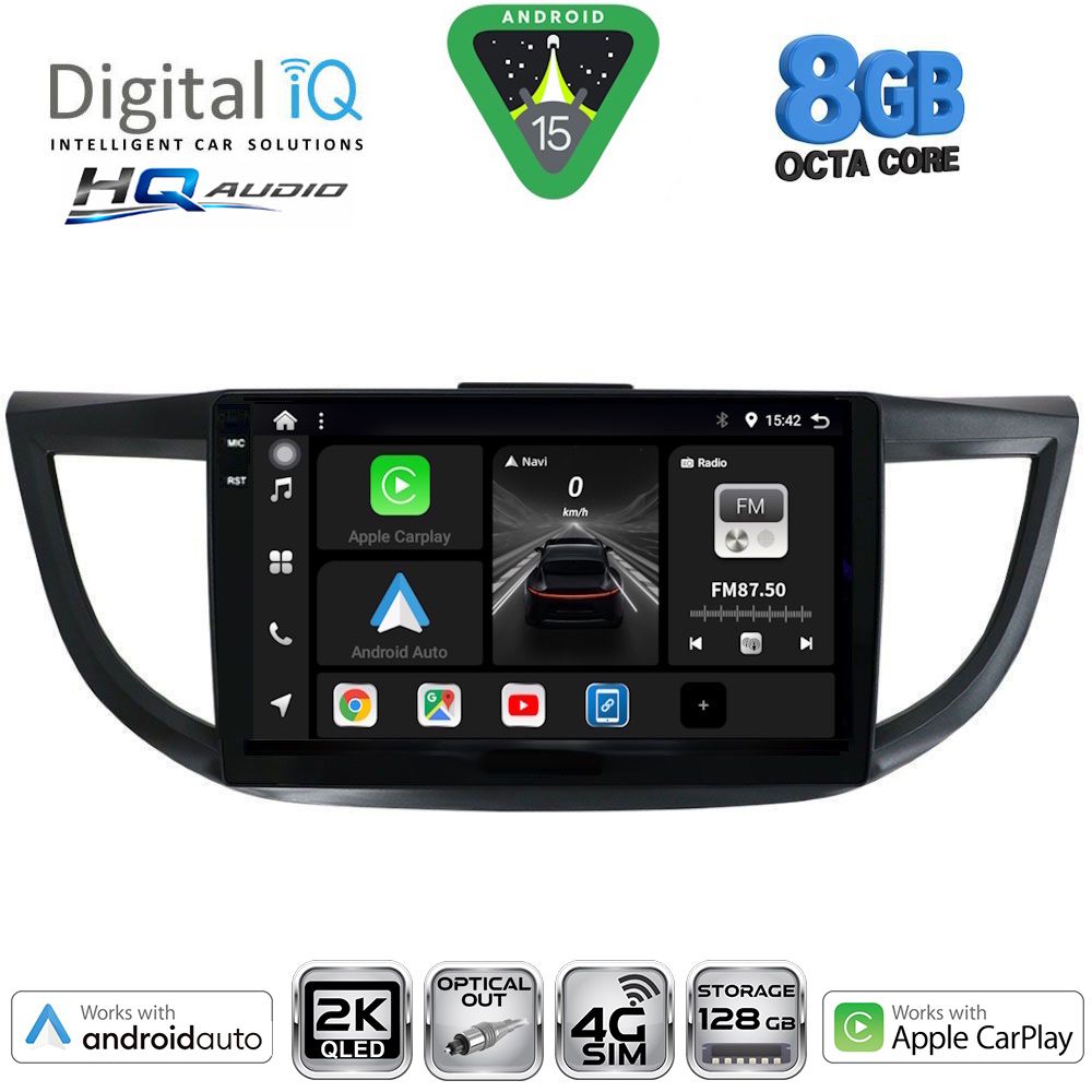 Βλησαρούλης Car Center - DIGITAL IQ BXK 20198_CPAA (10inc) MULTIMEDIA TABLET for HONDA CRV mod. 2013-2017