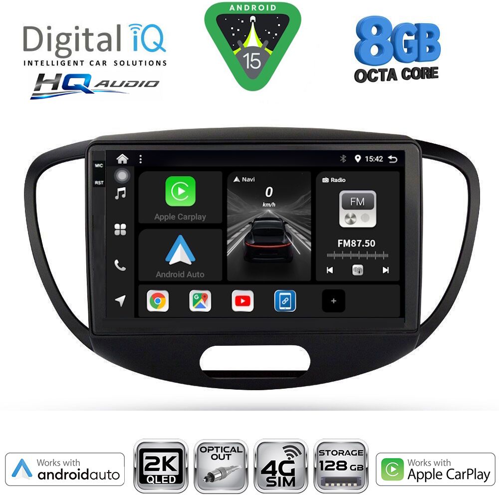 Βλησαρούλης Car Center - DIGITAL IQ BXK 20223_CPAA (9inc) MULTIMEDIA TABLET for HYUNDAI i10 mod. 2008-2013