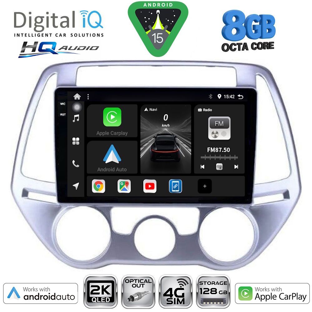 Βλησαρούλης Car Center - DIGITAL IQ BXK 20227_CPAA A/C (9inc) MULTIMEDIA TABLET for HYUNDAI i20 mod. 2008-2012