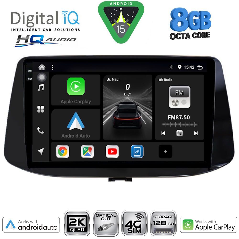 Βλησαρούλης Car Center - DIGITAL IQ BXK 20233_CPAA (9inc) MULTIMEDIA TABLET for HYUNDAI i30 mod. 2018-2025