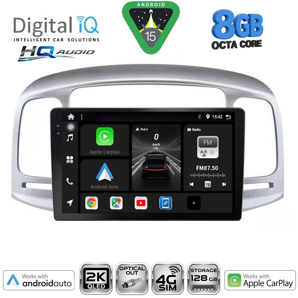 Βλησαρούλης Car Center - DIGITAL IQ BXK 20249SL_CPAA (9inc) MULTIMEDIA TABLET for HYUNDAI ACCENT mod. 2005-2012 (SILVER)