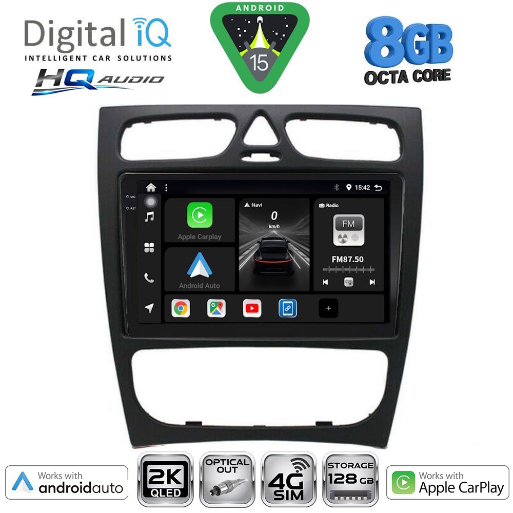 Βλησαρούλης Car Center - DIGITAL IQ BXK 20402_CPAA (9inc) MULTIMEDIA TABLET for MERCEDES C (W203) mod. 1999-2004
