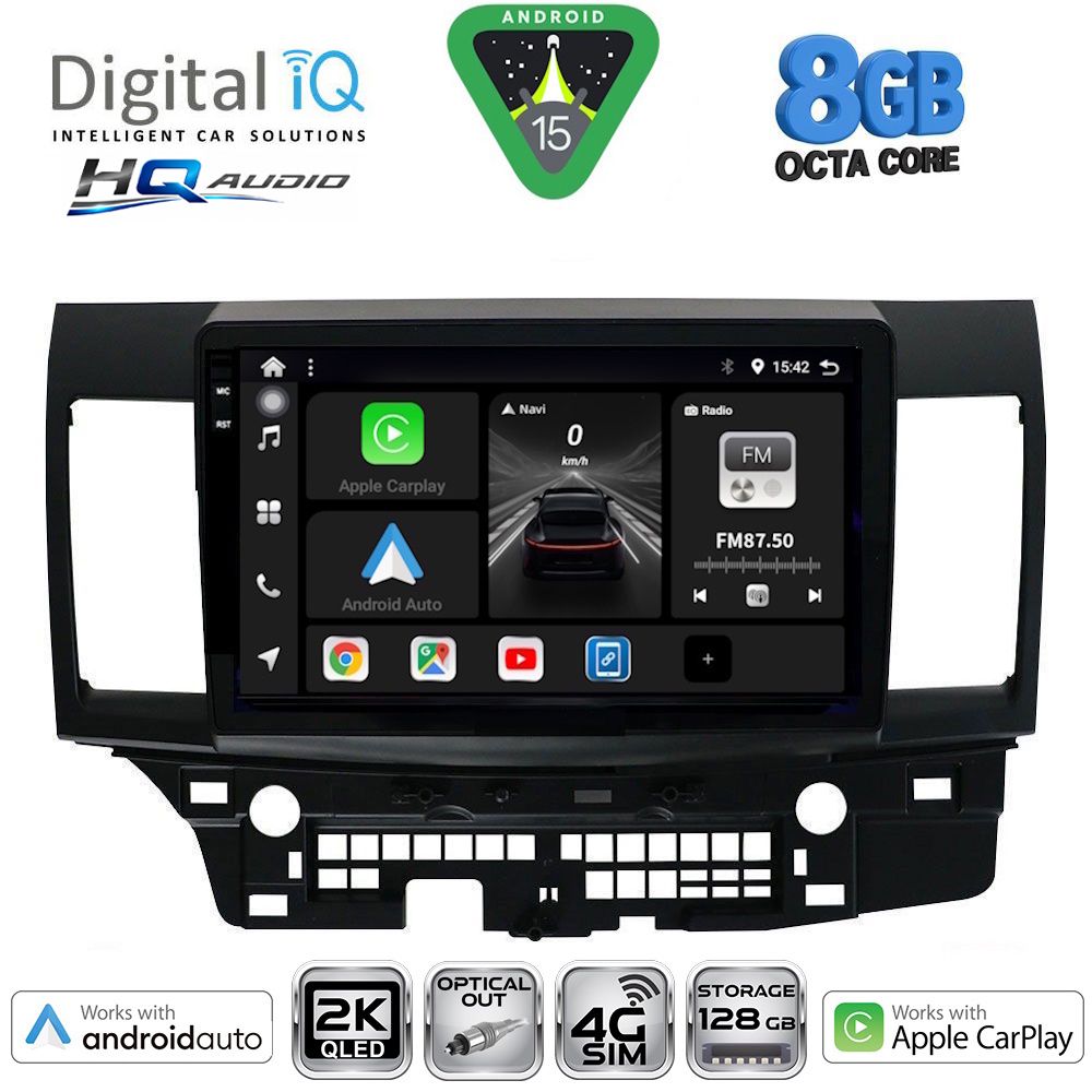 Βλησαρούλης Car Center - DIGITAL IQ BXK 20434_CPAA (10inc) MULTIMEDIA TABLET for MITSUBISHI LANCER mod. 2008-2017