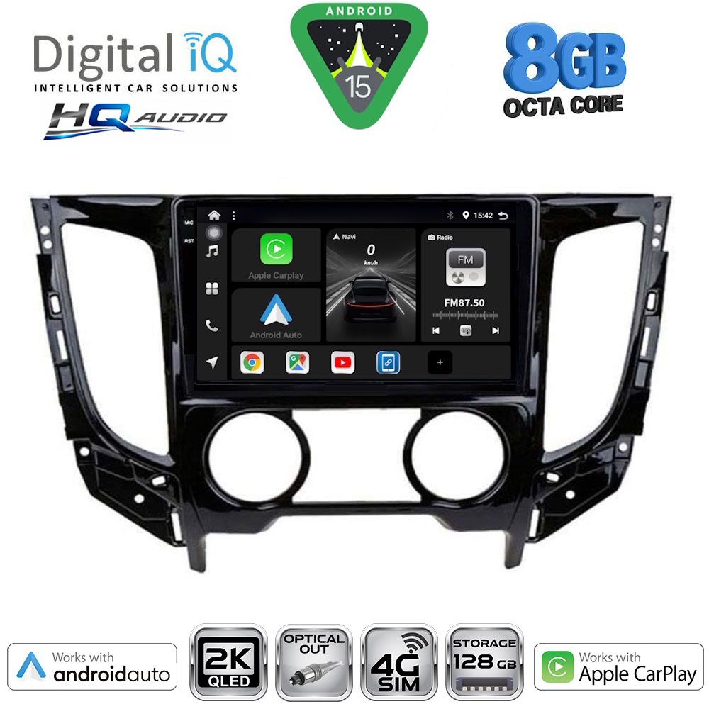 Βλησαρούλης Car Center - DIGITAL IQ BXK 20437_CPAA A/C (9inc) MULTIMEDIA TABLET for MITSUBISHI L200 mod. 2015-2019 with A/C