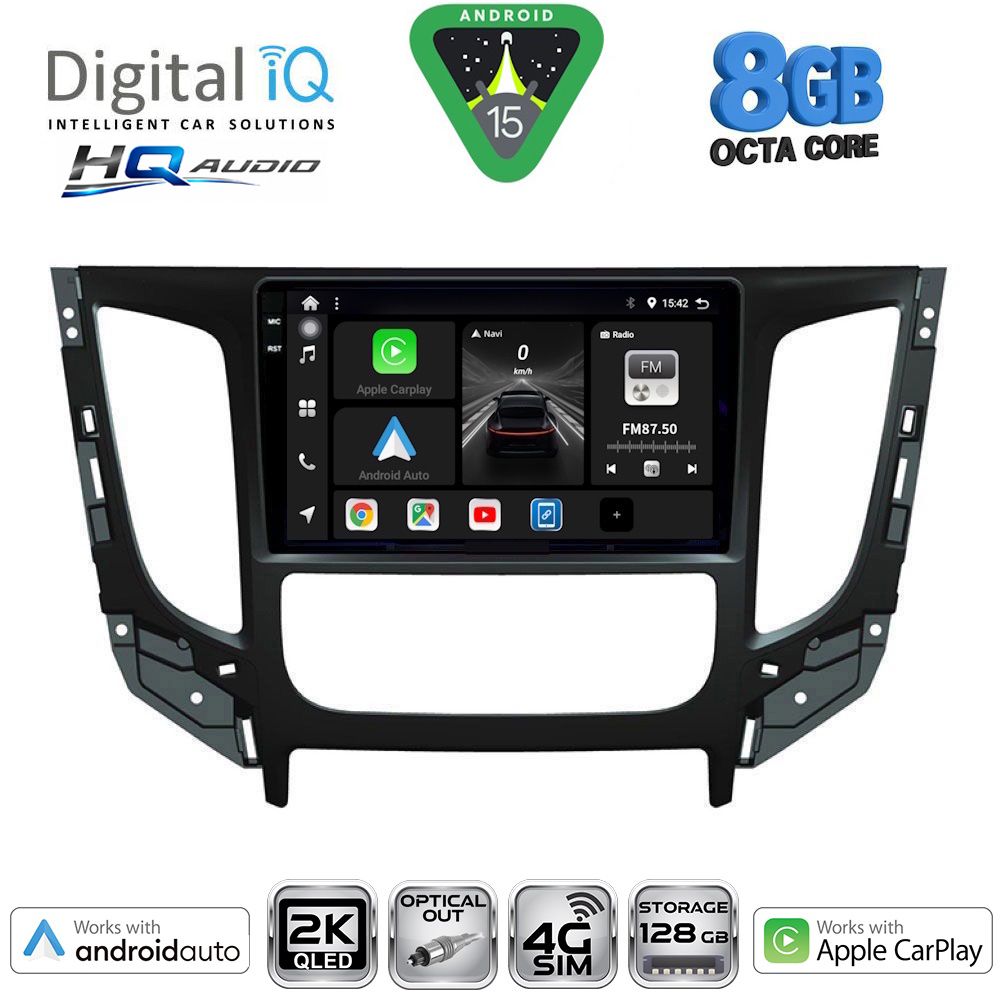Βλησαρούλης Car Center - DIGITAL IQ BXK 20437_CPAA CLIMA (9inc) MULTIMEDIA TABLET for MITSUBISHI L200 mod. 2015-2019 with CLIMA