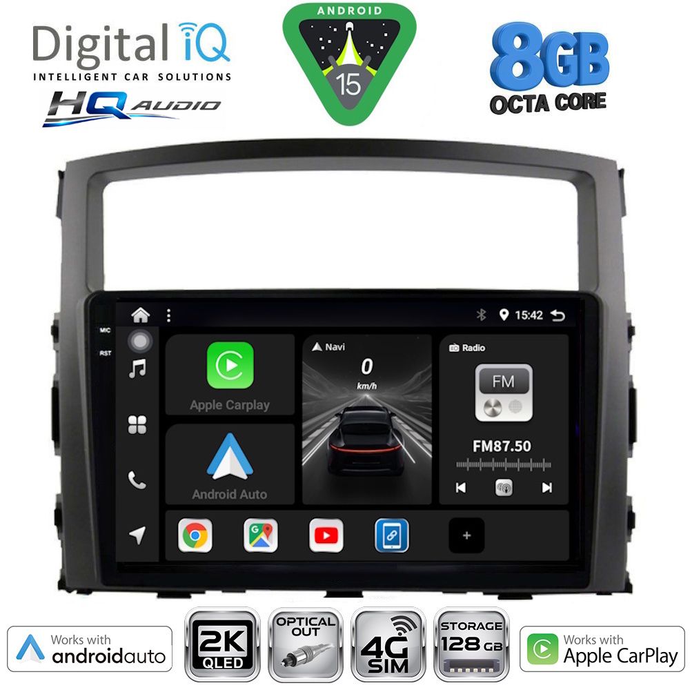 Βλησαρούλης Car Center - DIGITAL IQ BXK 20446_CPAA (9inc) MULTIMEDIA TABLET for MITSUBISHI PAJERO mod. 2006-2013