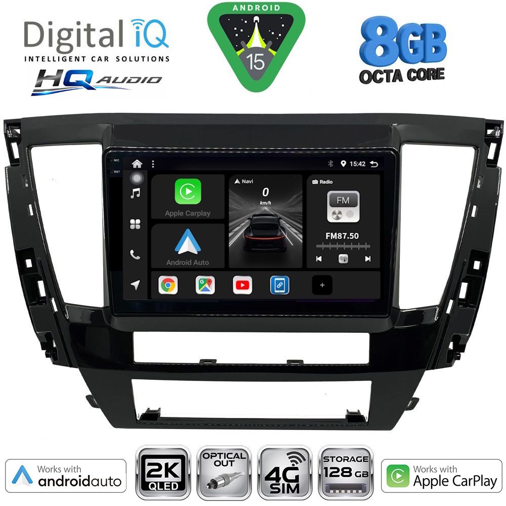 Βλησαρούλης Car Center - DIGITAL IQ BXK 20447S_CPAA (9inc) MULTIMEDIA TABLET for MITSUBISHI PAJERO SPORT mod. 2020-2026
