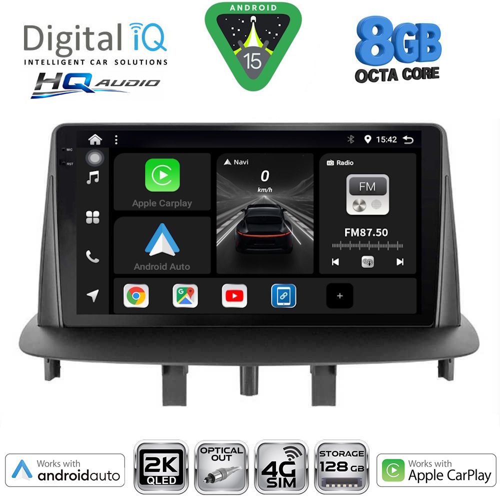 Βλησαρούλης Car Center - DIGITAL IQ BXK 20556_CPAA (9inc) MULTIMEDIA TABLET for RENAULT MEGANE 3 mod. 2009-2016