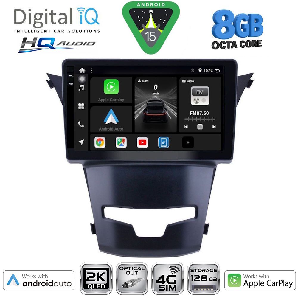 Βλησαρούλης Car Center - DIGITAL IQ BXK 20653_CPAA (9inc) MULTIMEDIA TABLET for SSANGYONG KORANDO mod. 2014-2019