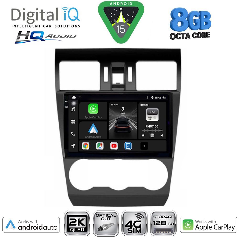 Βλησαρούλης Car Center - DIGITAL IQ BXK 20663_CPAA (9inc) MULTIMEDIA TABLET for SUBARU FORESTER - IMPREZA - XV mod. 2013-2019