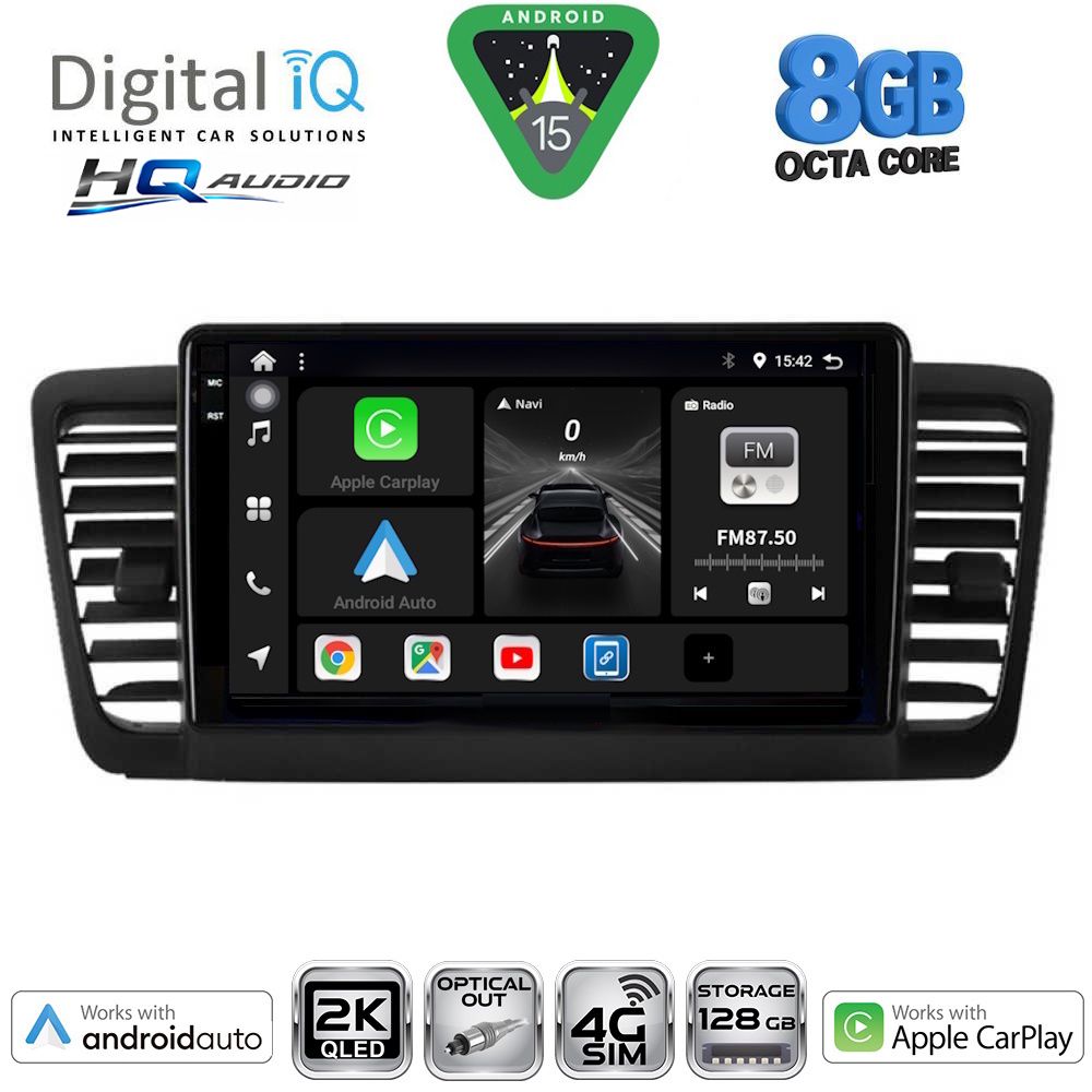 Βλησαρούλης Car Center - DIGITAL IQ BXK 20665_CPAA (9inc) MULTIMEDIA TABLET for SUBARU LEGACY - OUTBACK mod. 2002-2008