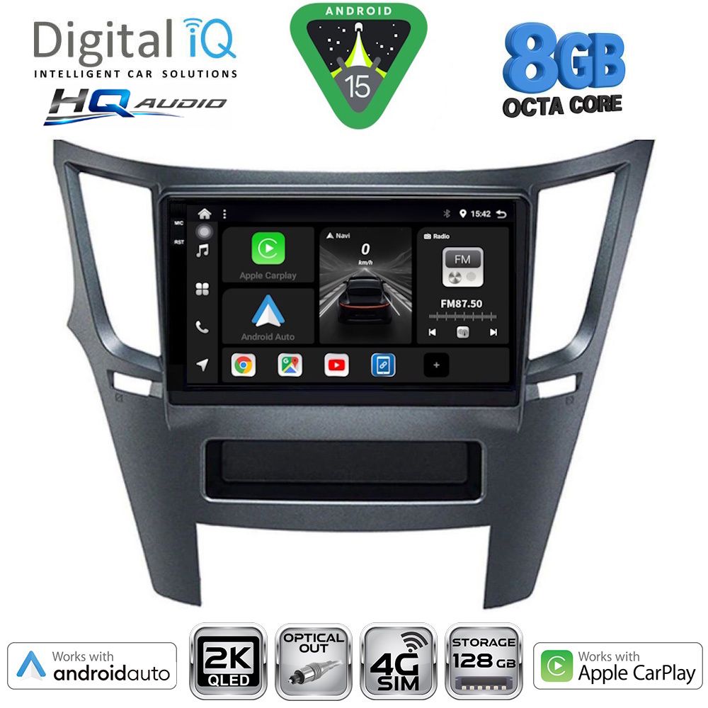 Βλησαρούλης Car Center - DIGITAL IQ BXK 20667_CPAA (9inc) MULTIMEDIA TABLET for SUBARU LEGACY - OUTBACK mod. 2009-2014