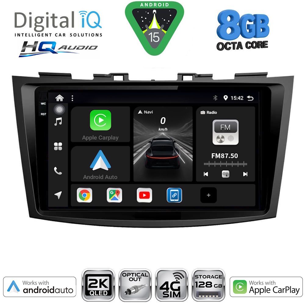 Βλησαρούλης Car Center - DIGITAL IQ BXK 20685_CPAA (9inc) MULTIMEDIA TABLET for SUZUKI SWIFT mod. 2011-2016