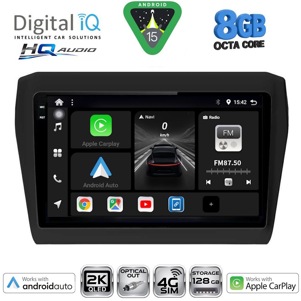Βλησαρούλης Car Center - DIGITAL IQ BXK 20686_CPAA (9inc) MULTIMEDIA TABLET for SUZUKI SWIFT mod. 2017-2026