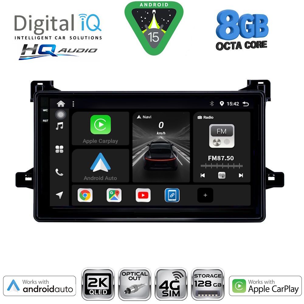 Βλησαρούλης Car Center - DIGITAL IQ BXK 20727_CPAA (9inc) MULTIMEDIA TABLET for TOYOTA PRIUS mod. 2016-2020