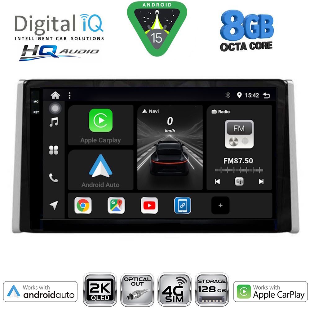 Βλησαρούλης Car Center - DIGITAL IQ BXK 20734_CPAA (10inc) MULTIMEDIA TABLET for TOYOTA RAV 4 mod. 2019-2025