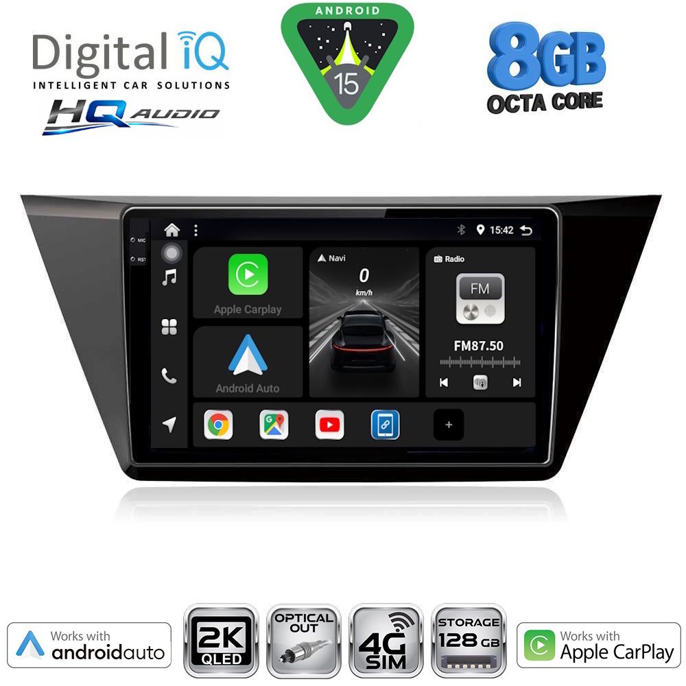 Βλησαρούλης Car Center - DIGITAL IQ BXK 20769_CPAA (10inc) MULTIMEDIA TABLET for VW TOURAN mod. 2016-2026