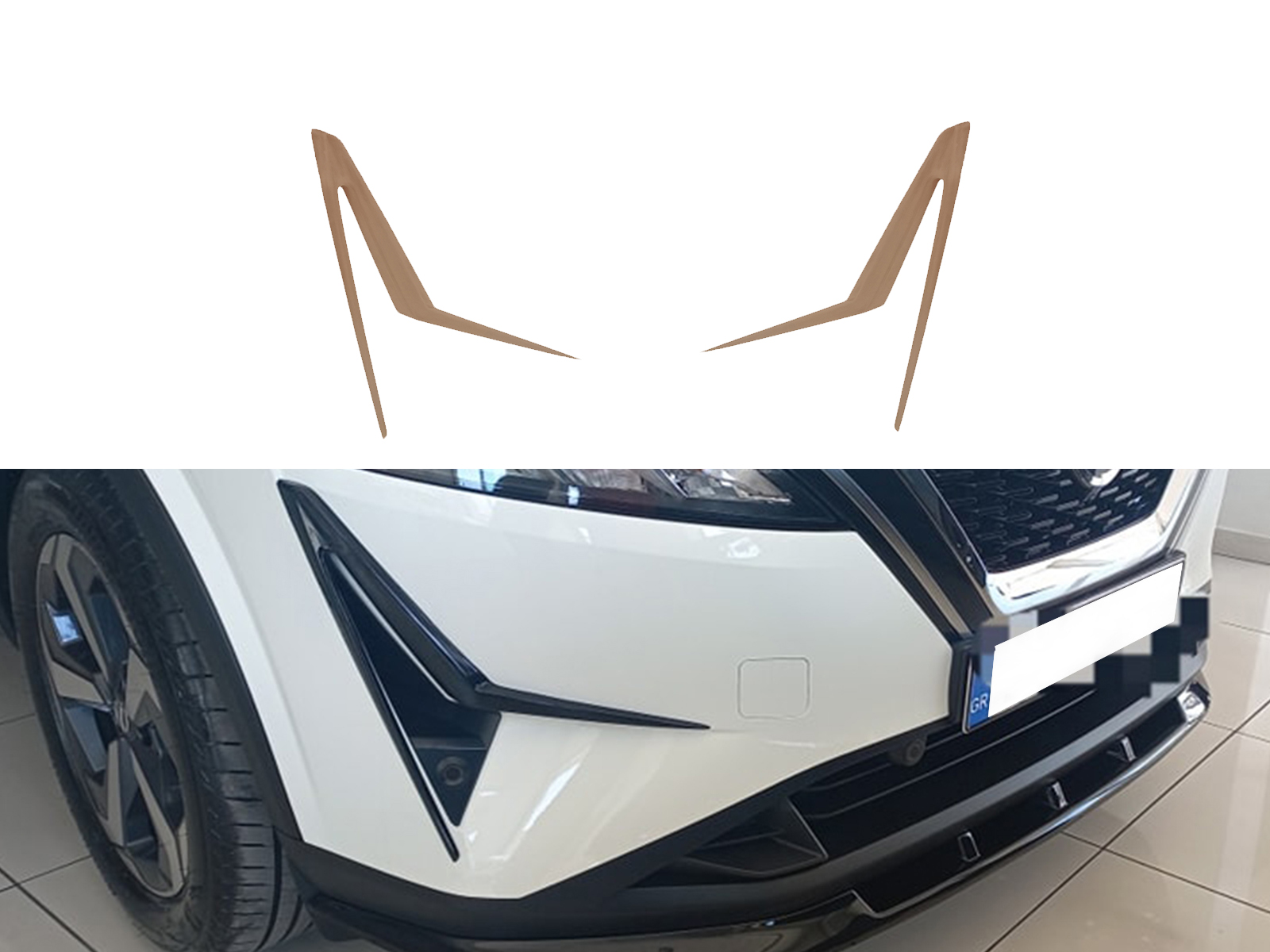 Βλησαρούλης Car Center - Motordrome - Εμπρός Διακοσμητικά Προφυλακτήρα για Nissan Qashqai J12 (2021-) - 1 Σετ. (K176-002)