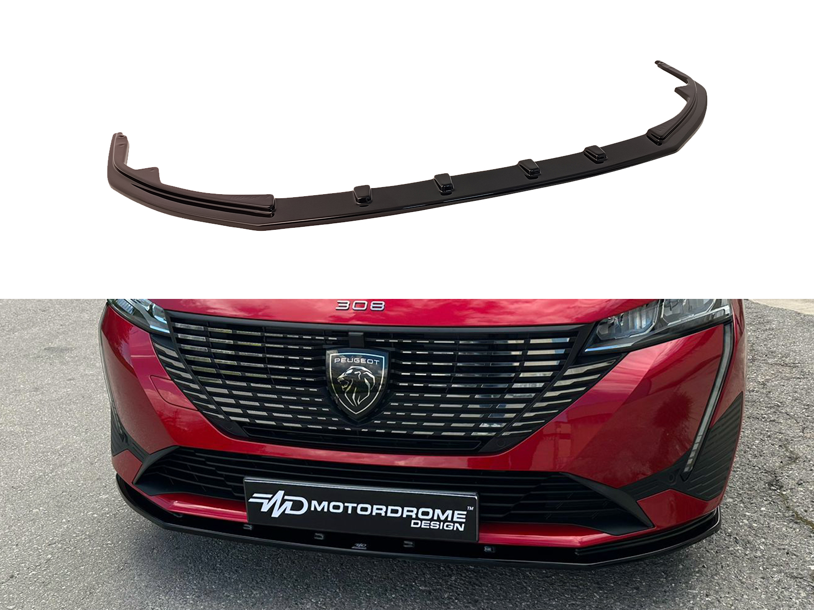 Βλησαρούλης Car Center - Motordrome - Εμπρός Σπλίτερ για Peugeot 308 Mk3 (2021-) - 1 Τεμ.  (K189-001)