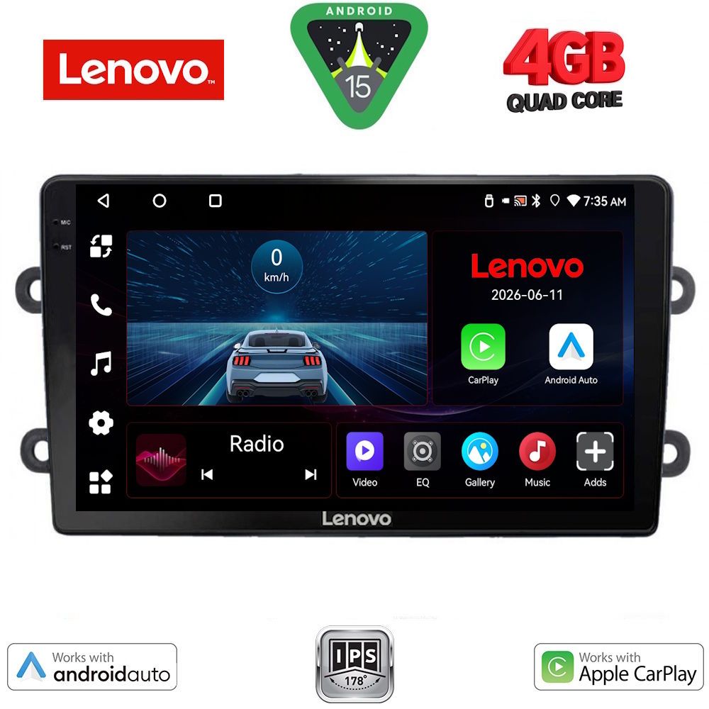 Βλησαρούλης Car Center - LENOVO LVE 8102_CPAA (9inc) MULTIMEDIA TABLET for DACIA DUSTER mod. 2012-2019