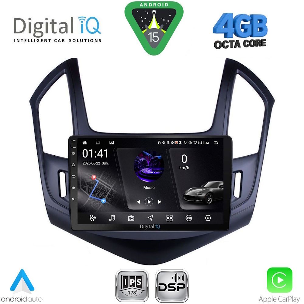 Βλησαρούλης Car Center - DIGITAL IQ RSG 6077_CPA (9inc) MULTIMEDIA TABLET for CHEVROLET CRUZE mod. 2013-2015