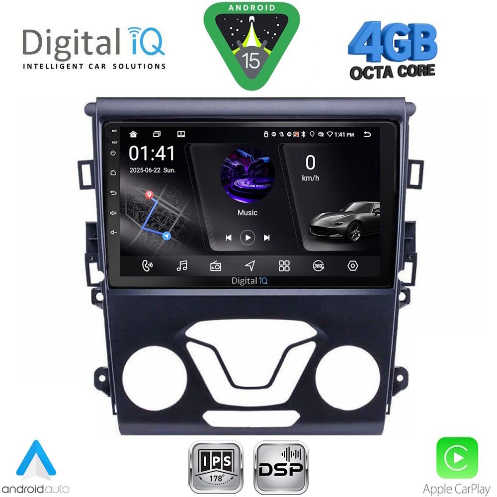 Βλησαρούλης Car Center - DIGITAL IQ RSG 6164_CPA A/C (9inc) MULTIMEDIA TABLET for FORD MONDEO mod. 2014-2023
