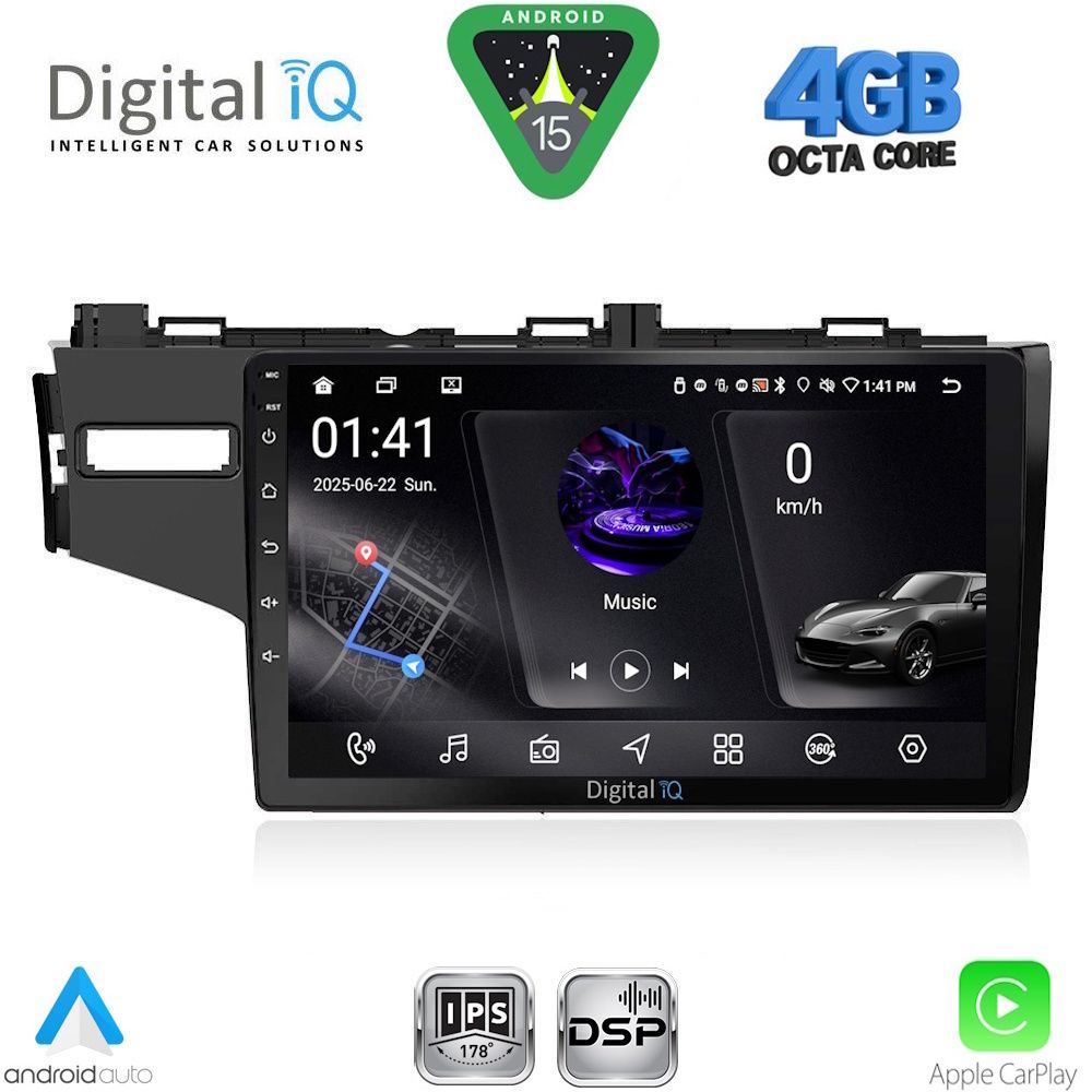Βλησαρούλης Car Center - DIGITAL IQ RSG 6212_CPA (10inc) MULTIMEDIA TABLET for HONDA JAZZ mod. 2013-2019