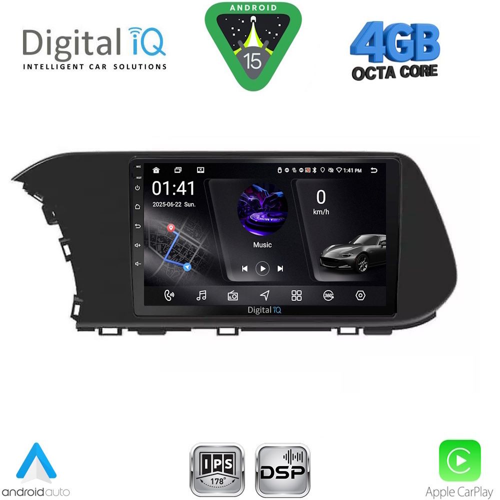 Βλησαρούλης Car Center - DIGITAL IQ RSG 6220_CPA (10inc) MULTIMEDIA TABLET for HYUNDAI i20 - BAYON mod. 2021-2026
