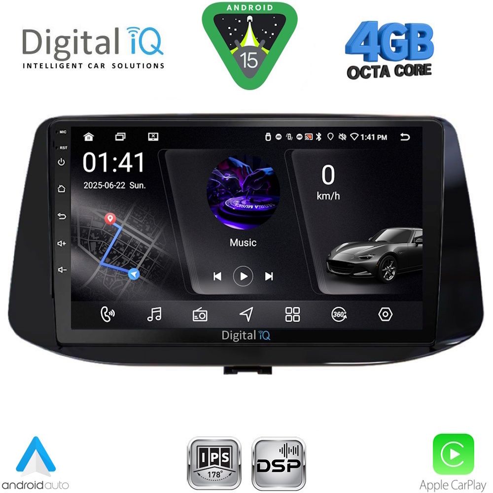 Βλησαρούλης Car Center - DIGITAL IQ RSG 6233_CPA (9inc) MULTIMEDIA TABLET for HYUNDAI i30 mod. 2018-2025
