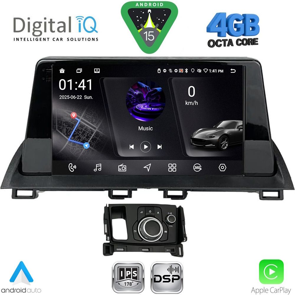 Βλησαρούλης Car Center - DIGITAL IQ RSG 6386_CPA (9inc) MULTIMEDIA TABLET for MAZDA CX4 mod. 2016-2025