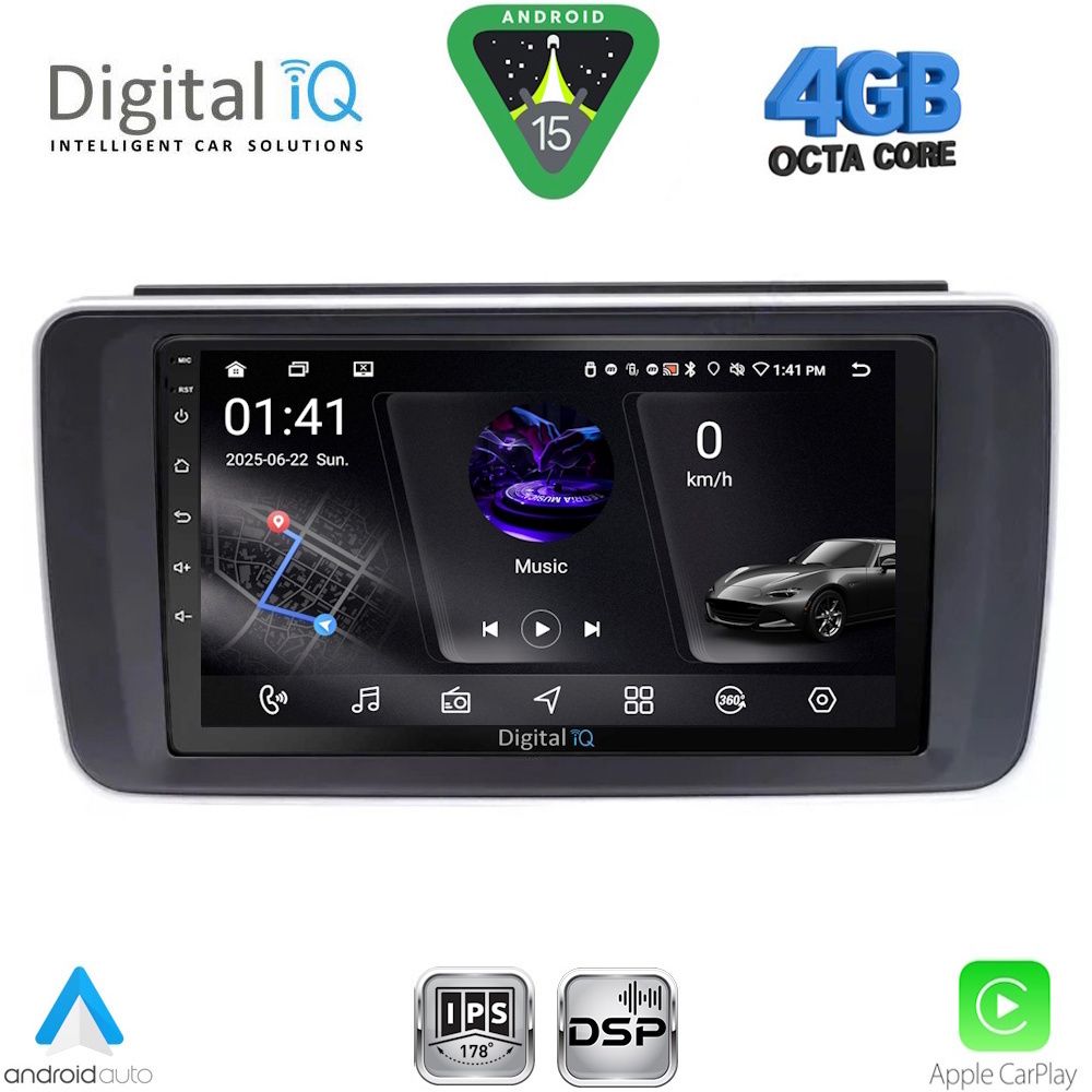 Βλησαρούλης Car Center - DIGITAL IQ RSG 6473_CPA (9inc) MULTIMEDIA TABLET for NISSAN LEAF mod. 2018-2026