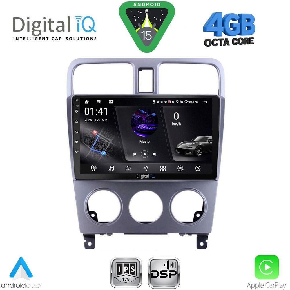 Βλησαρούλης Car Center - DIGITAL IQ RSG 6661_CPA (9inc) MULTIMEDIA TABLET for SUBARU FORESTER  mod. 2002-2008