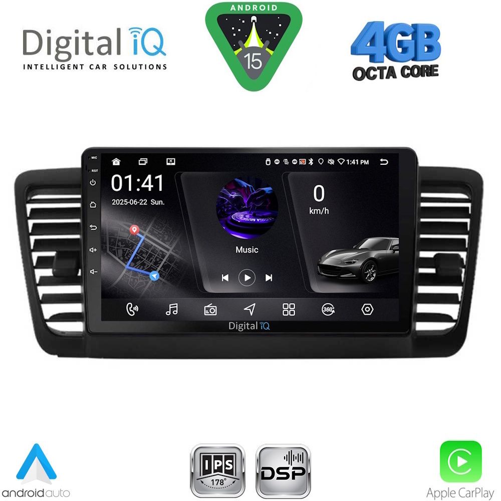 Βλησαρούλης Car Center - DIGITAL IQ RSG 6665_CPA (9inc) MULTIMEDIA TABLET for SUBARU LEGACY - OUTBACK mod. 2002-2008