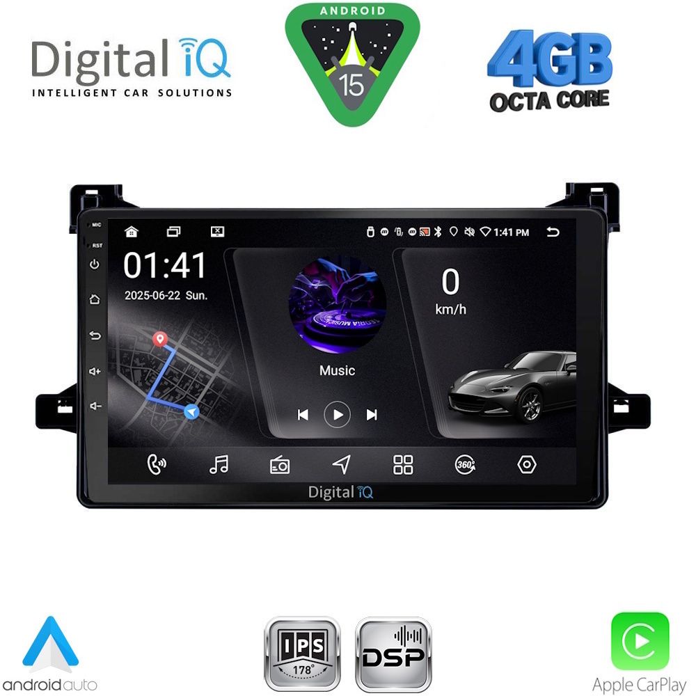 Βλησαρούλης Car Center - DIGITAL IQ RSG 6727_CPA (9inc) MULTIMEDIA TABLET for TOYOTA PRIUS mod. 2016-2020