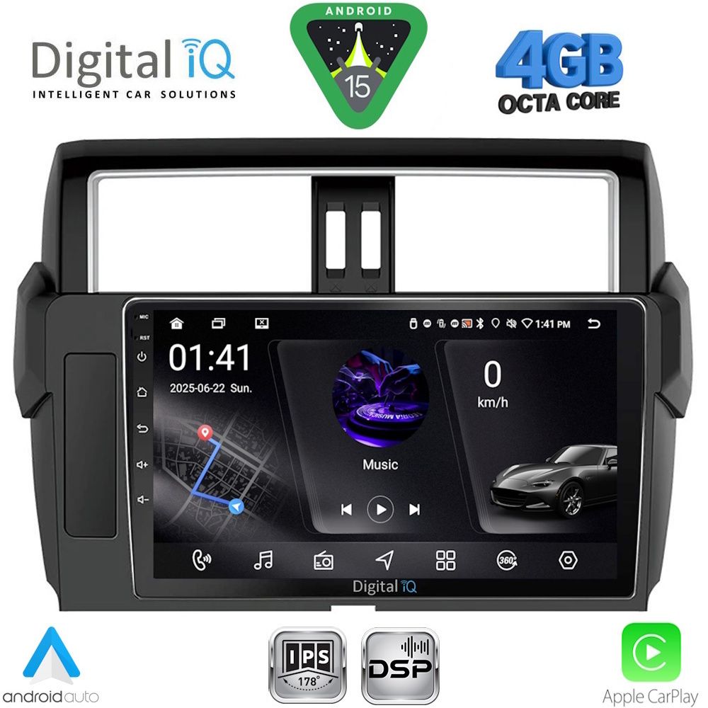Βλησαρούλης Car Center - DIGITAL IQ RSG 6777_CPA (10inc) MULTIMEDIA TABLET for TOYOTA PRADO mod. 2014-2017