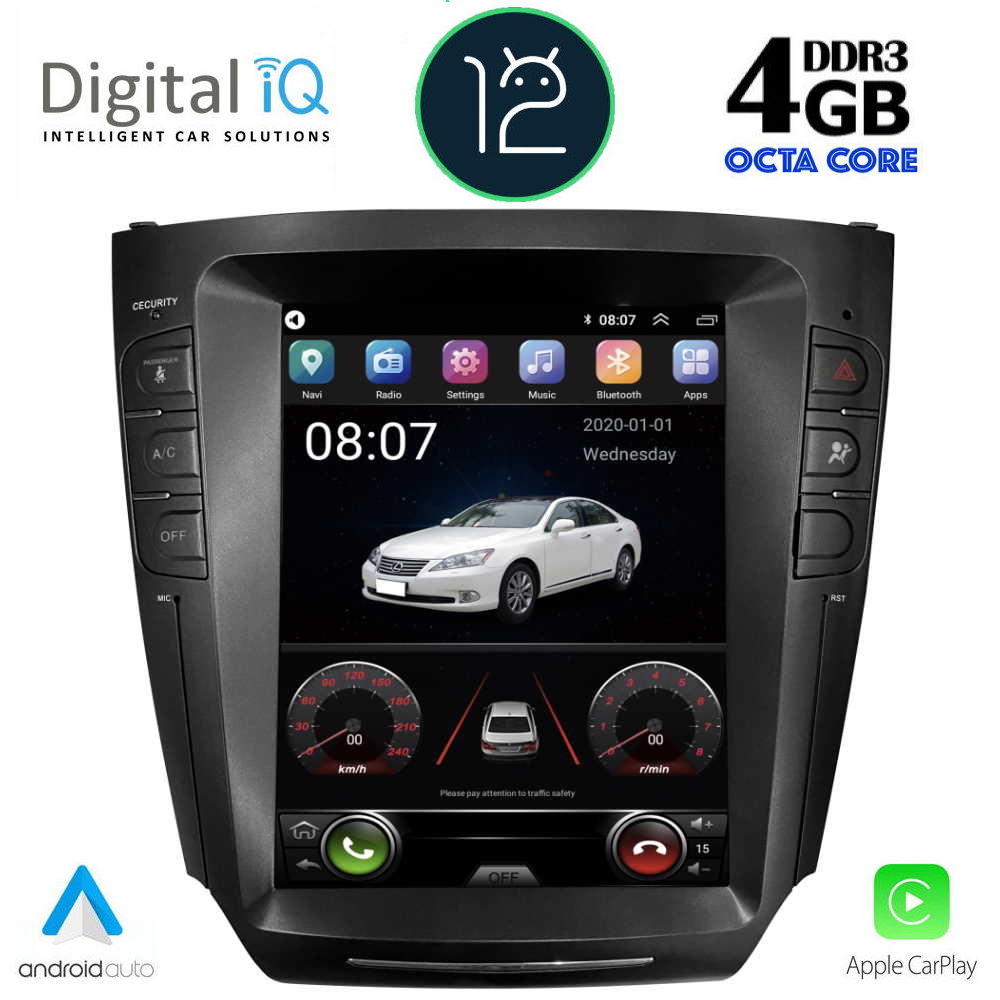 Βλησαρούλης Car Center - DIGITAL IQ TOP 6922_CPA TESLA STYLE for LEXUS IS mod. 2005-2013
